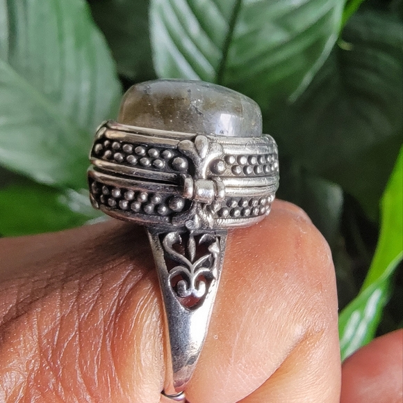 Labrodite Stone Poison  Ring   (Adjustable) - Picture 6 of 7